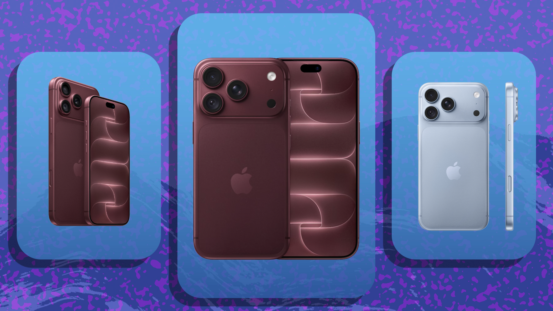 iphone 18 pro in burgundy and glacier blue