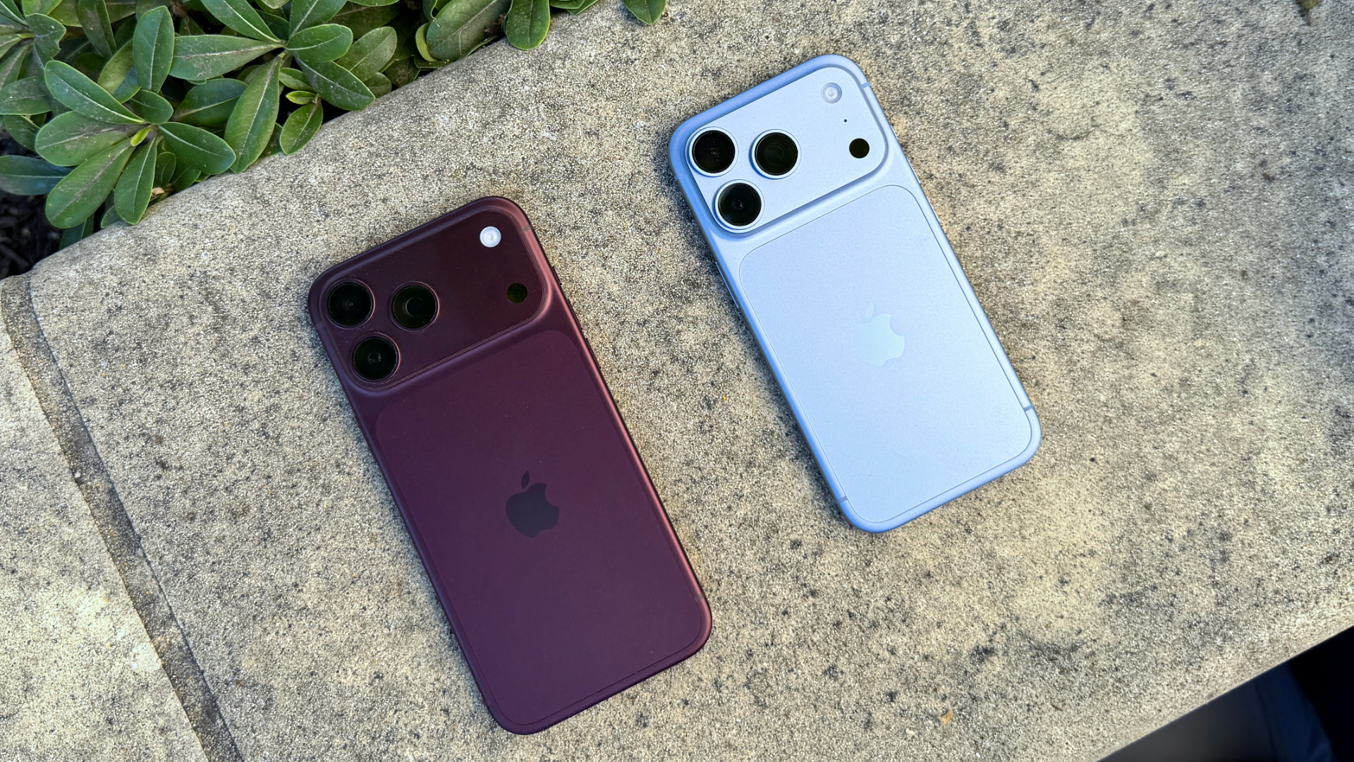 the iphone 18 pro and pro max in burgundy and glacier