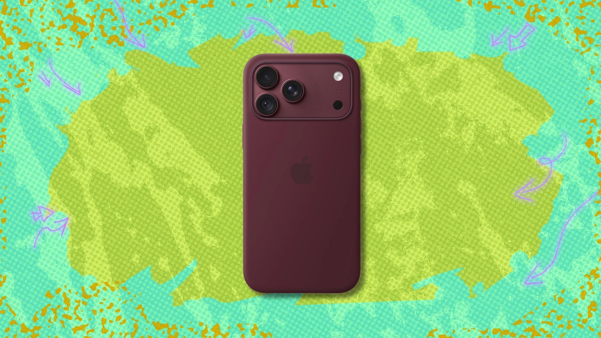 iphone 18 pro against a green background