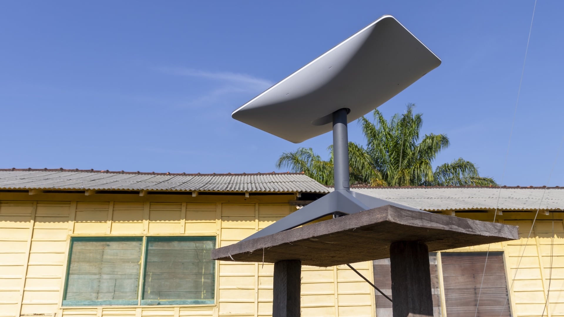 A Starlink satellite in rural Brazil.