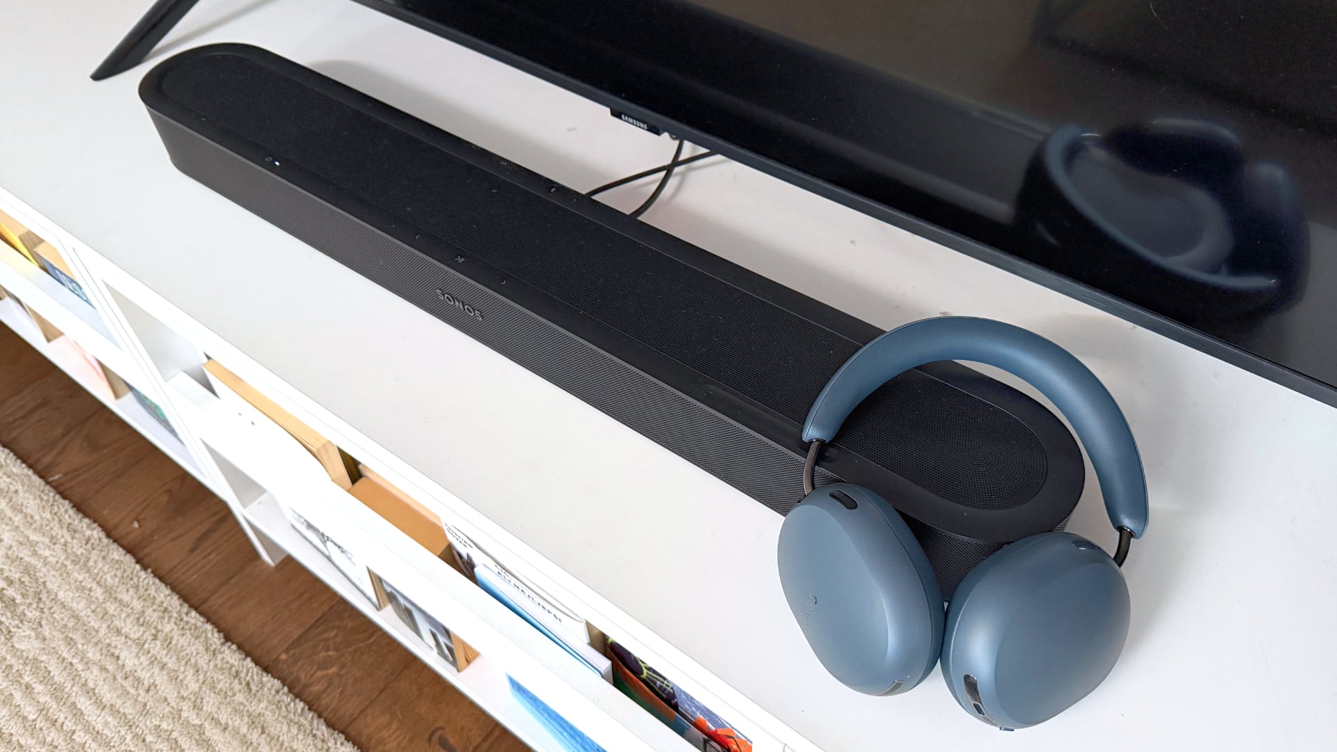 Sonos Ace Ultra headphones with sonos beam gen 2 soundbar