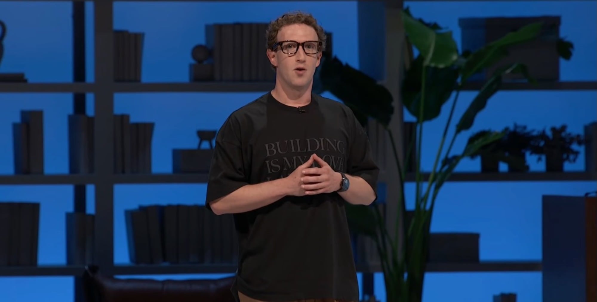 mark zuckerberg wearing meta ray-ban gen 3 glasses