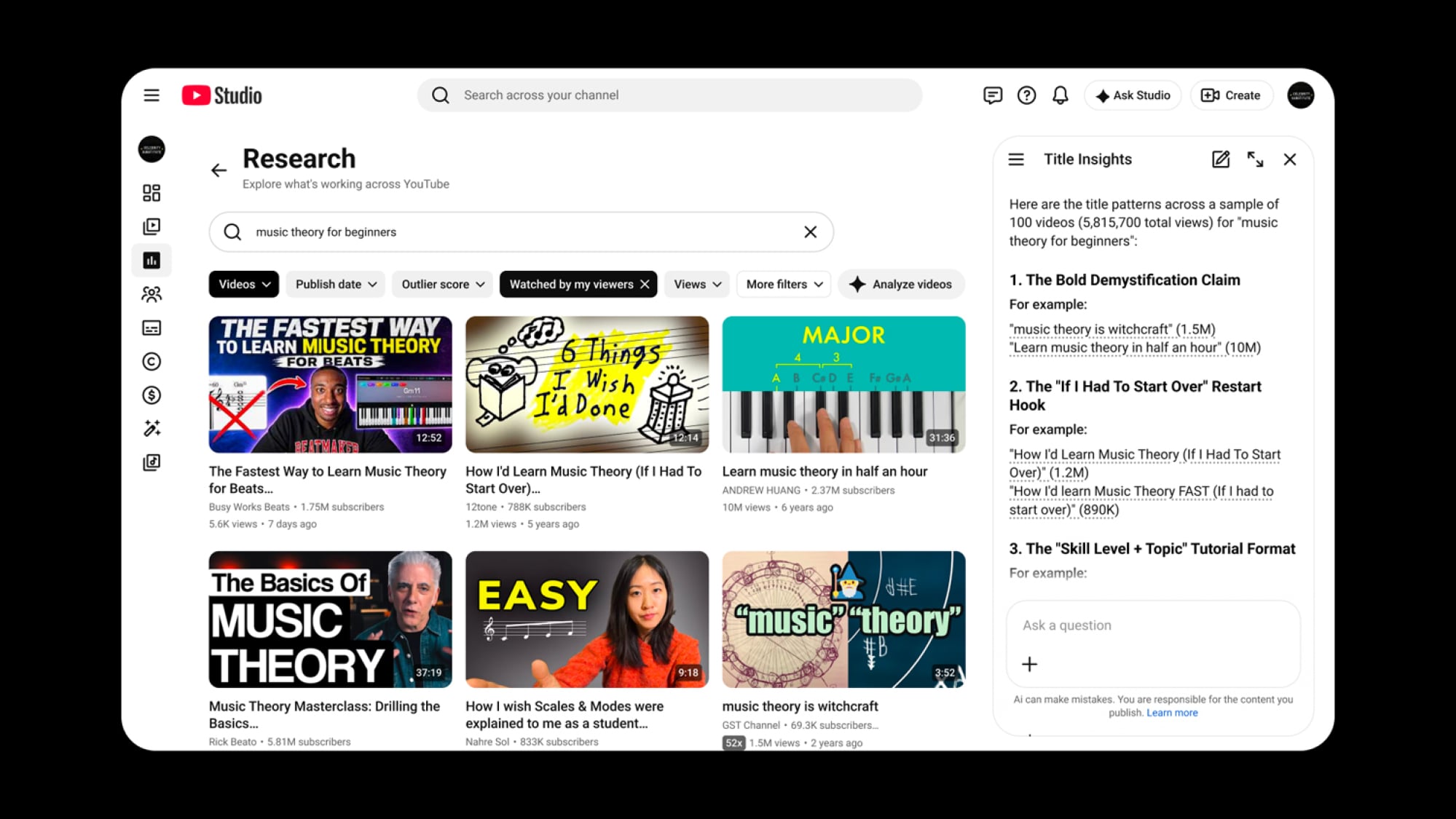 YouTube Insight Research