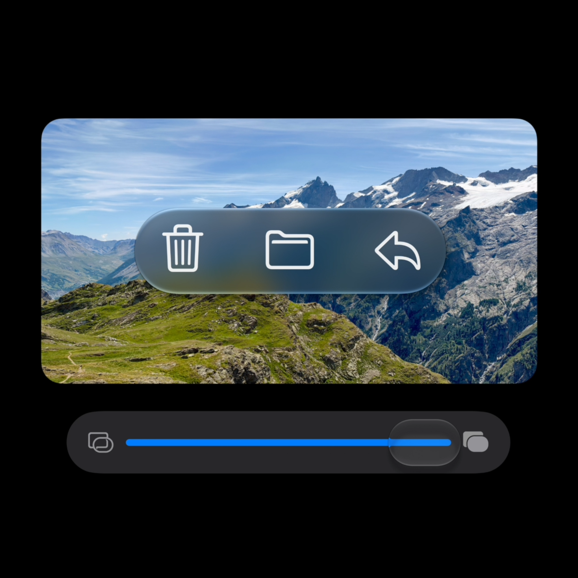 new liquid glass slider in ios 27