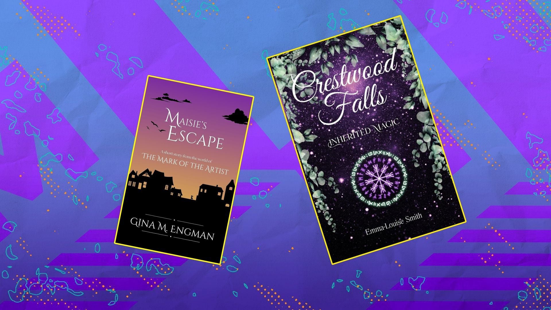 Halloween Hauntfest book covers on composite background