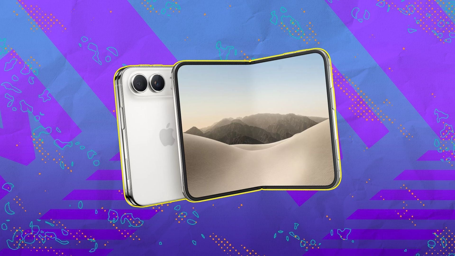 Apple iPhone Duo on composite background