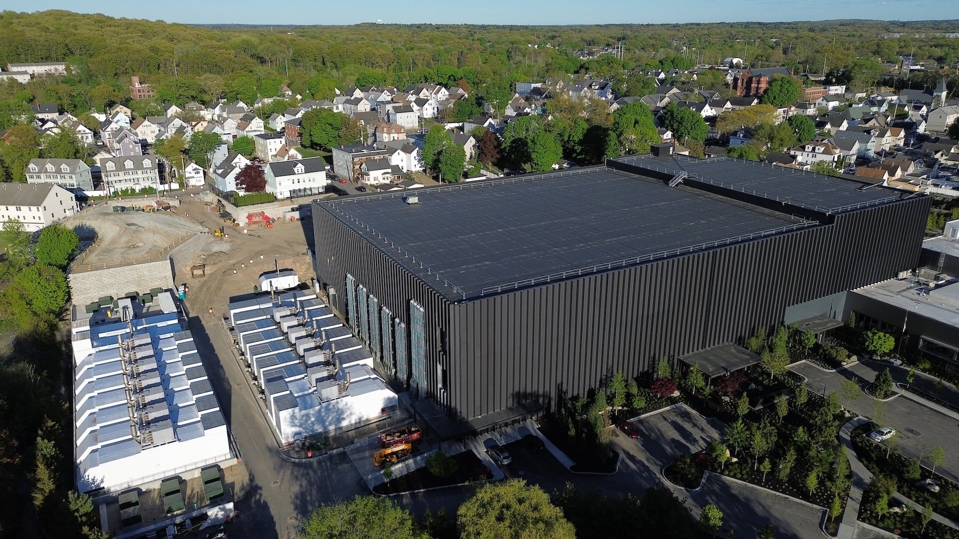 The Markley Data Center in Lowell, Mass., is in a residential community. 