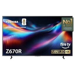 Toshiba 75" Z670 Series Mini-LED 4K UHD Smart Fire TV (75Z670R, 2026 New) - QLED, Native 144Hz, HDR10+, Dolby Vision IQ, REGZA Engine Zri, Dolby Atmos, Game Mode Pro, Alexa Built-in, Japan Quality