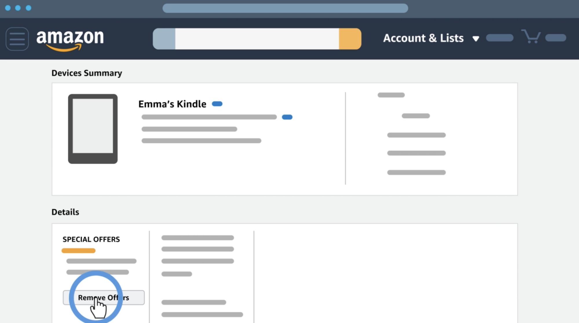 The backend of a Kindle device