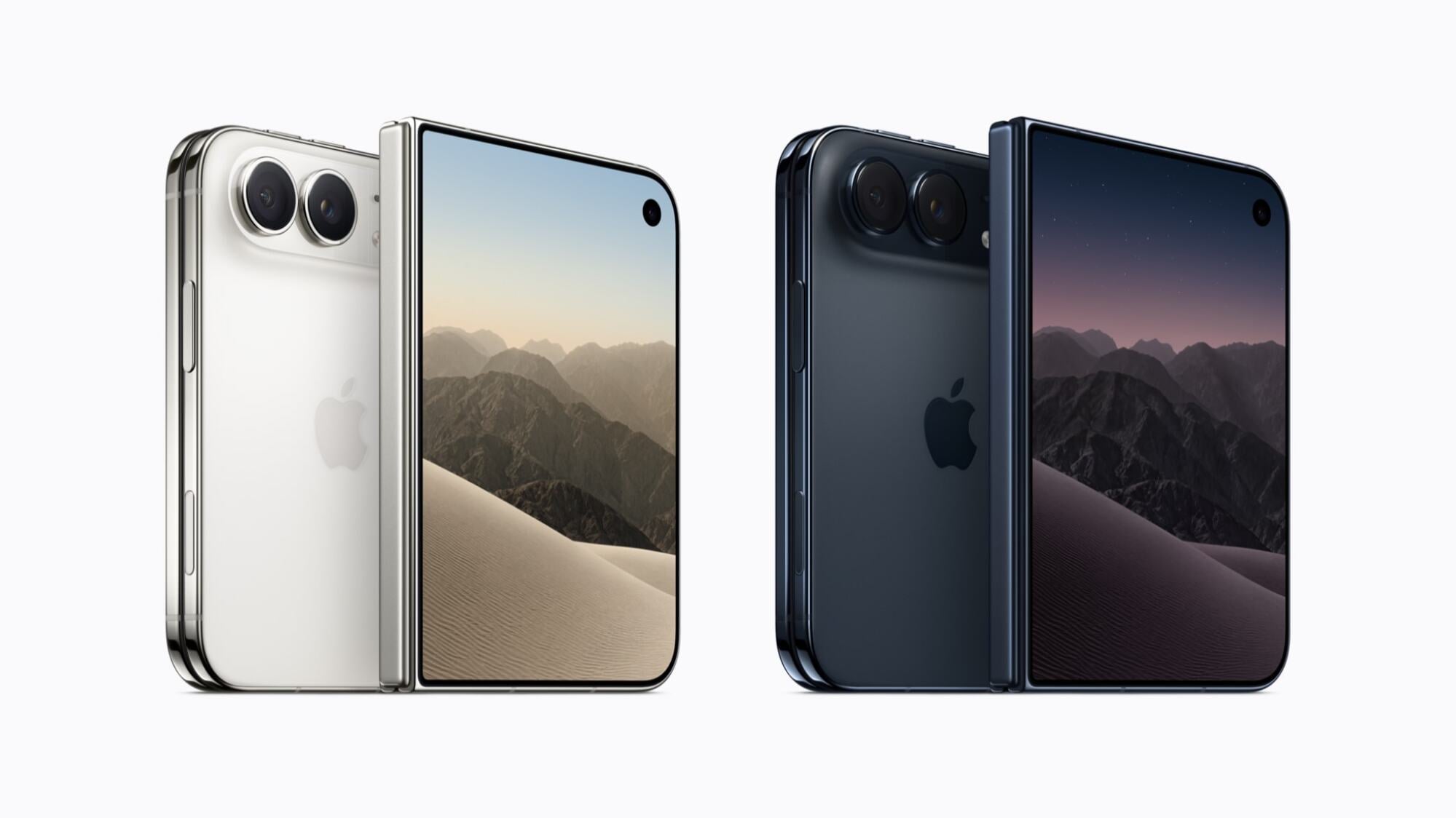 the iphone duo in star white and night sky