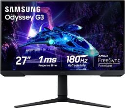 The Samsung 27-inch Odyssey G3 (G30D) Series FHD Gaming Monitor on a white background